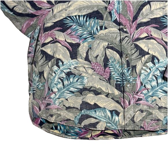 Tommy Bahama Men's Coastline Cord Lush Vines Leaf Print Corduroy Button Down XXL - Picture 4 of 16